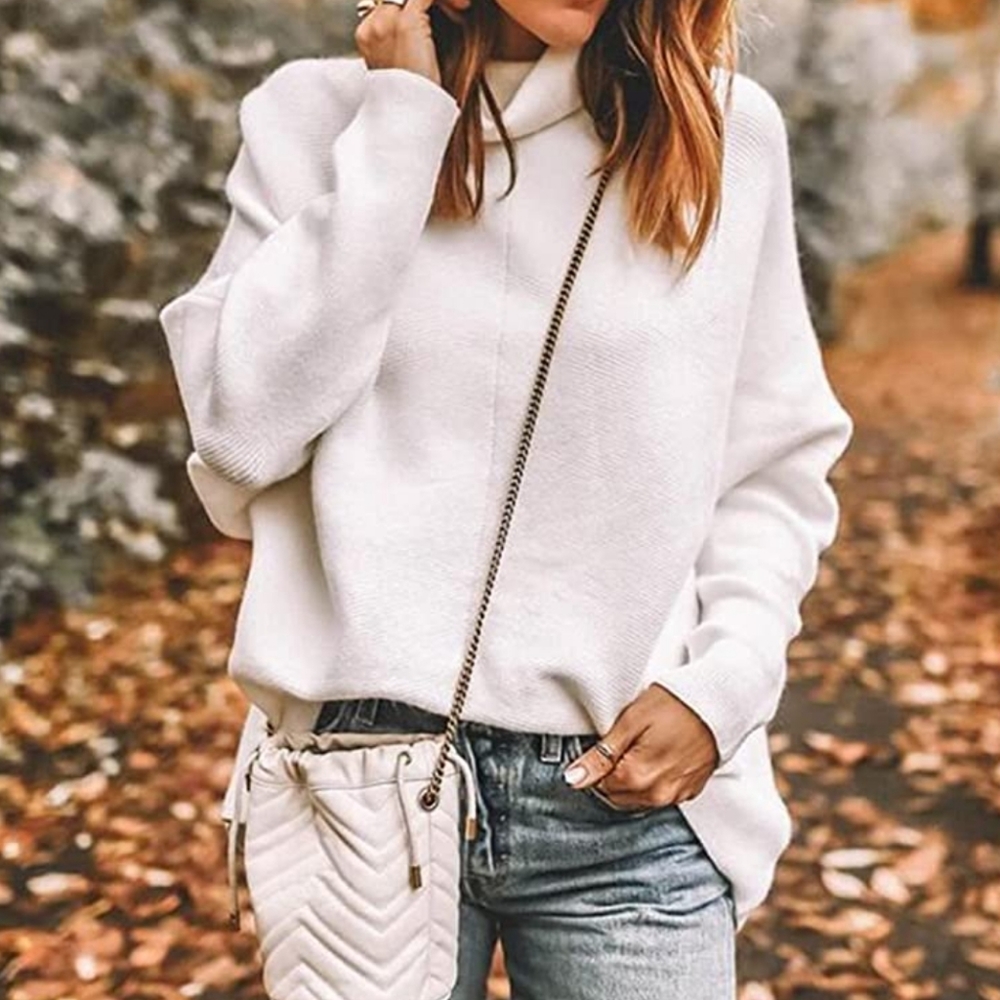 Beautiful, soft, comfortable knit off-white turtle neck
